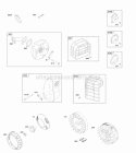 Exhaust System Flywheel Diagram and Parts List for 095412-0502-B1  Briggs and Stratton Engine